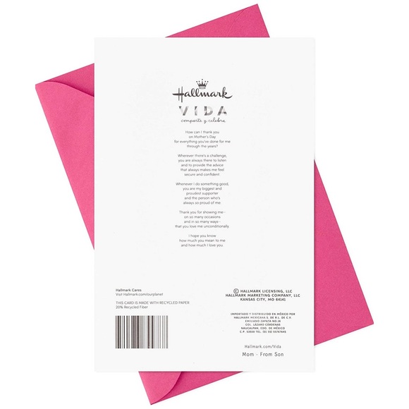 Hallmark VIDA Spanish Mothers Day Card for Mom (How Can I Thank You?) - Picture 6 of 7